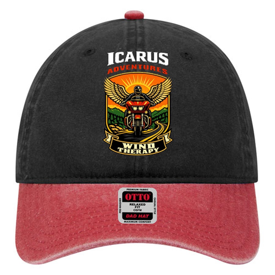 Icarus Adventures Wind Therapy Hat (Black/Red)